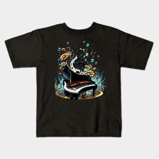 Wonderful curved fantasy piano Kids T-Shirt